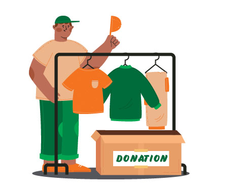 Getting rid of donations on moving day.